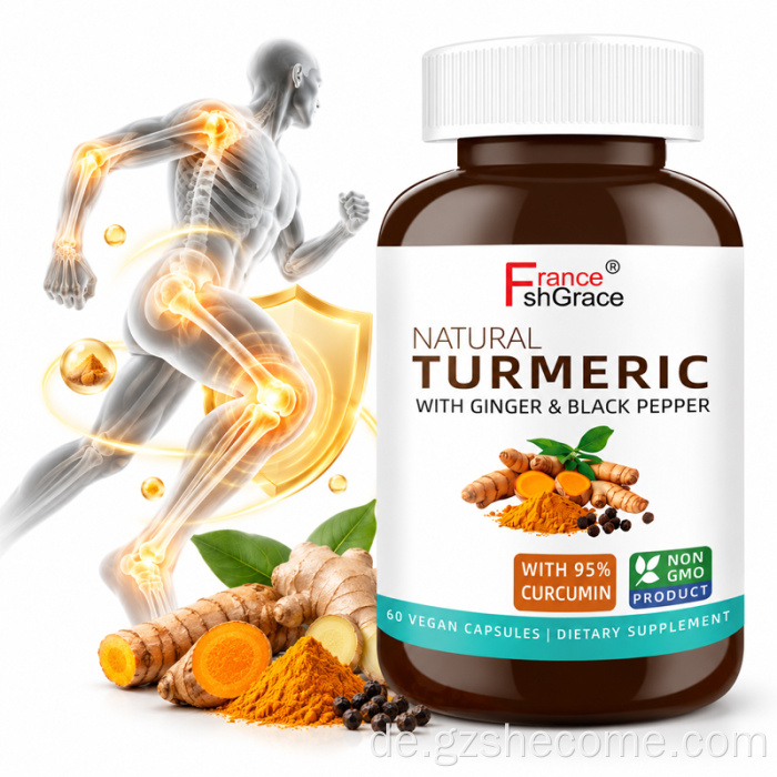 Shecome Kurkuma Curcumin Kapseln Ingwer Schwarzer Pfeffer